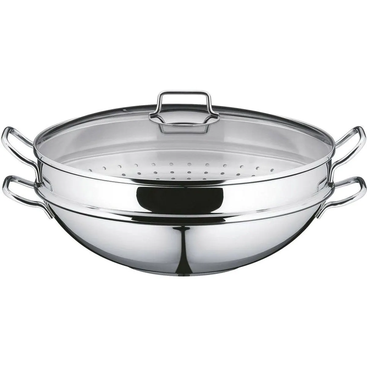 WMF Wokpfanne Macao 36 cm, vielseitig einsetzbar, für alle Herdarten geeignet