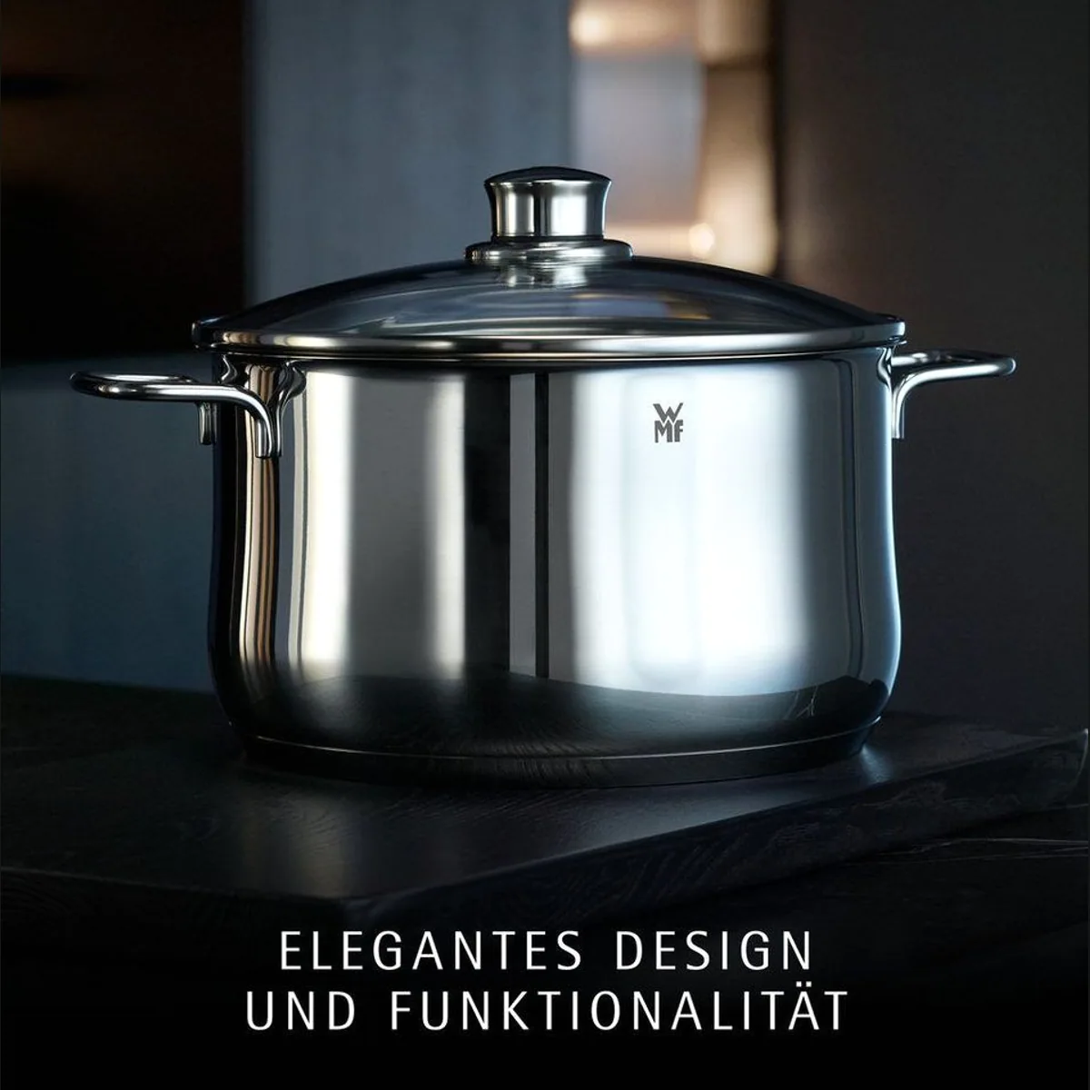 WMF Diadem Plus Topf-Set, 6-tlg, Cromargan Edelstahl, Glasdeckel 2