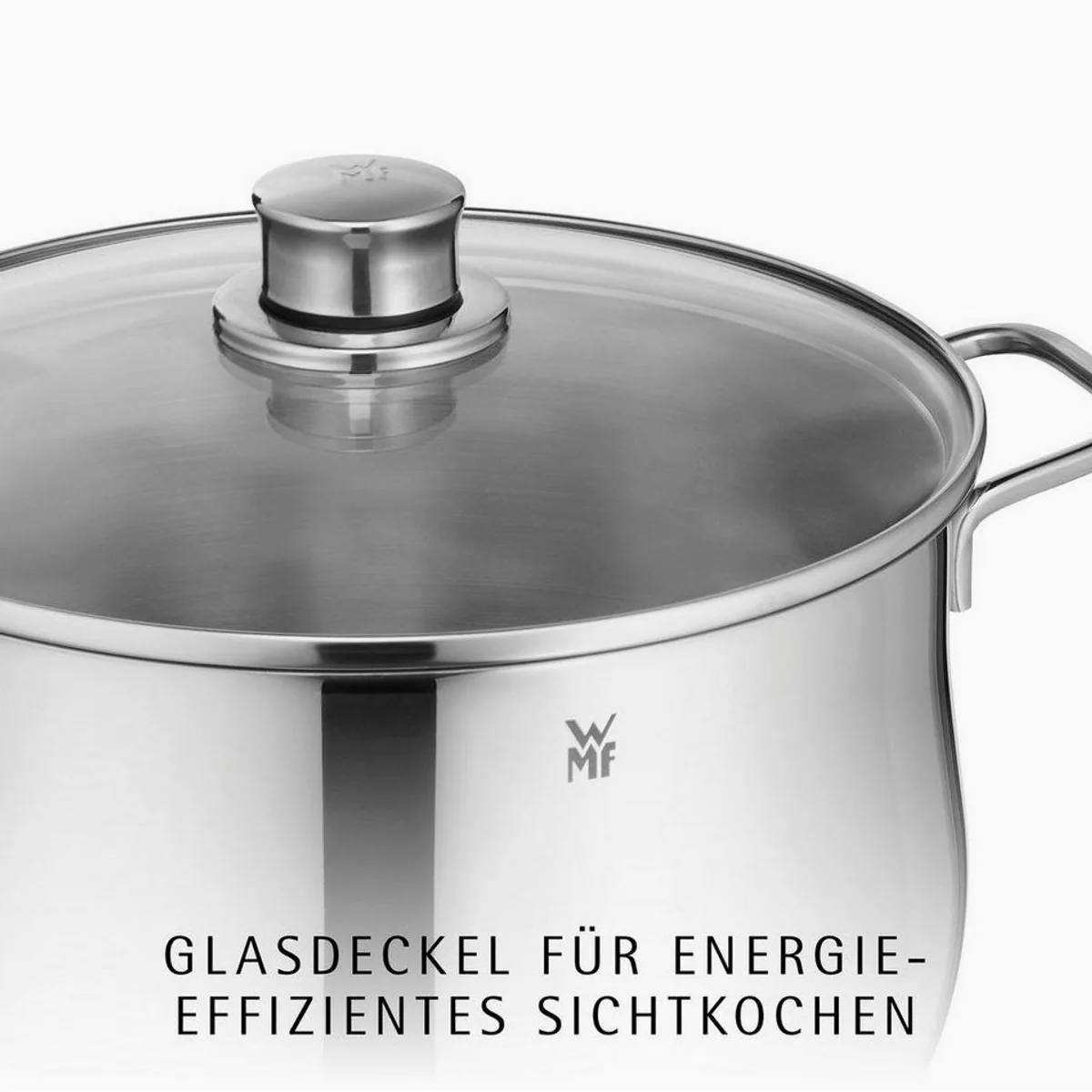 WMF Diadem Plus Topf-Set, 6-tlg, Cromargan Edelstahl, Glasdeckel 3