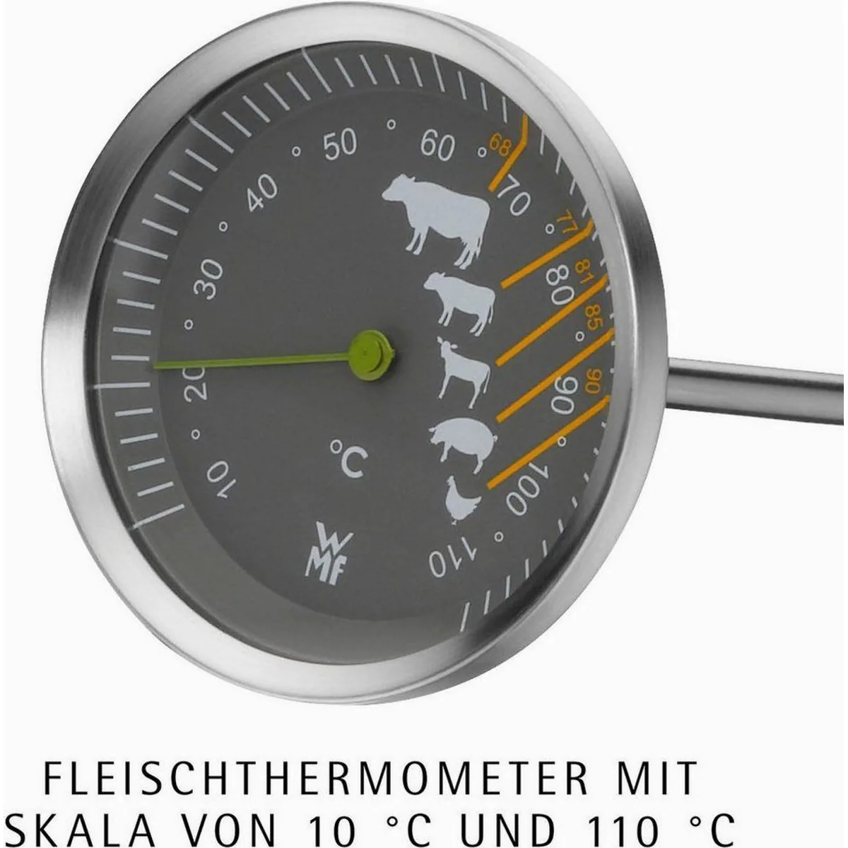 WMF Bräter Schmortopf, Induktion, hitzebeständig bis 250 °C, inkl. Fleischthermometer 4