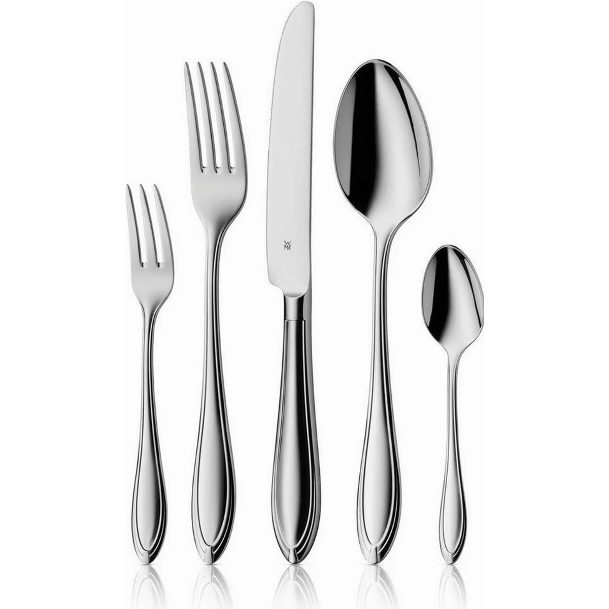 WMF Besteck-Set Verona, 30-tlg, 6 Personen, hochwertiger Cromargan Edelstahl