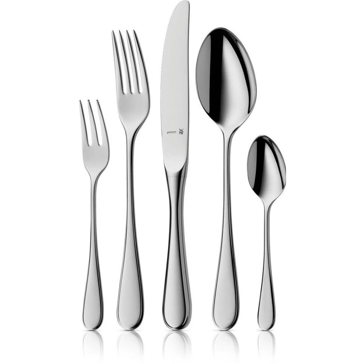WMF Besteck-Set Kent Plus, 30-teilig, ergonomisch, Cromargan protect