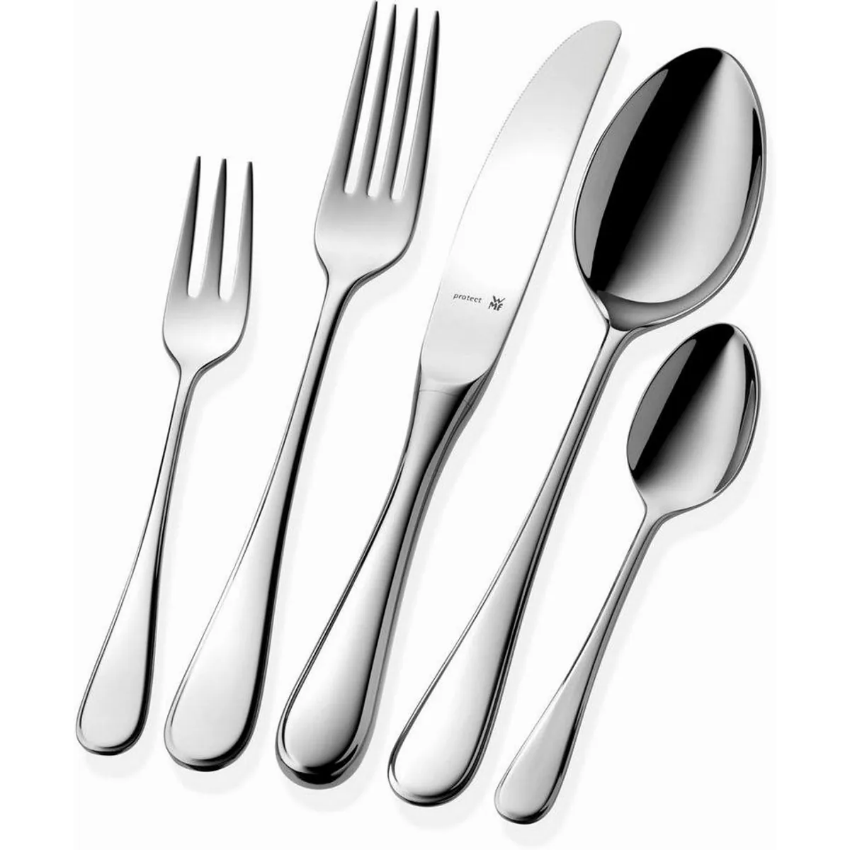 WMF Besteck-Set Kent Plus, 30-teilig, ergonomisch, Cromargan protect 2
