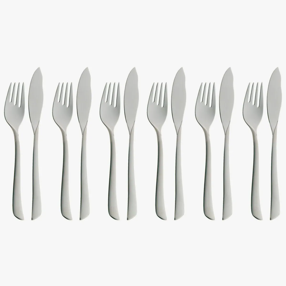 WMF Fischbesteck Virginia, 12-teilig, Cromargan protect — rostfrei, kratzbeständig, spülmaschinengeeignet