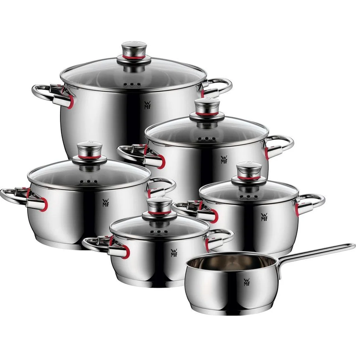 WMF Topf-Set Quality One, 11-teilig, Cool+ Technologie, TransTherm-Allherdboden