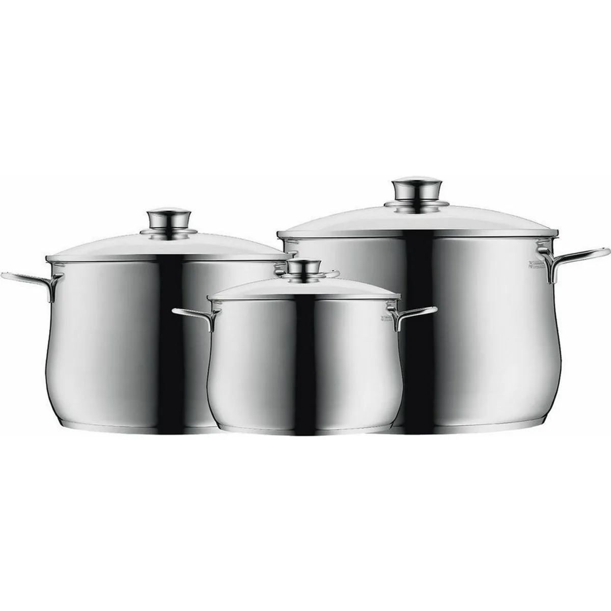 WMF Topf-Set Diadem Plus, 15-teilig, Cromargan Edelstahl, hitzebeständig, spülmaschinengeeignet 4