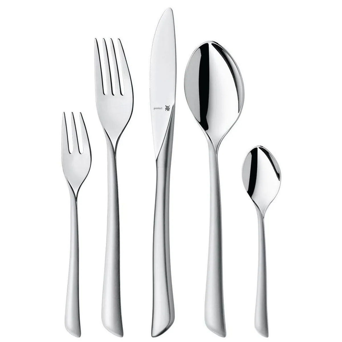 WMF Virginia Besteck-Set, 66-teilig, für 12 Personen, Cromargan protect