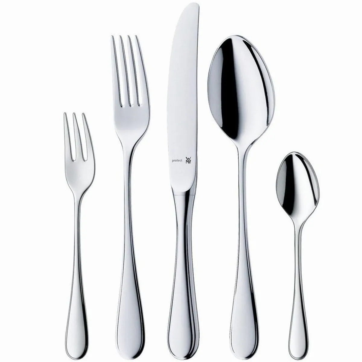 WMF Besteck-Set Kent Plus, 66-teilig, für 12 Personen, Cromargan protect