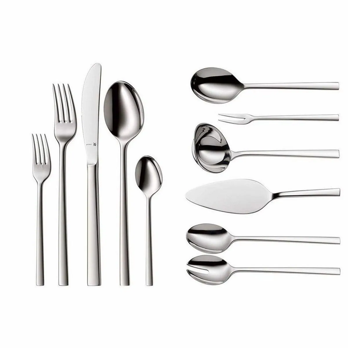 WMF Besteck-Set Sonic, 66-teilig, für 12 Personen, extrem kratzresistent