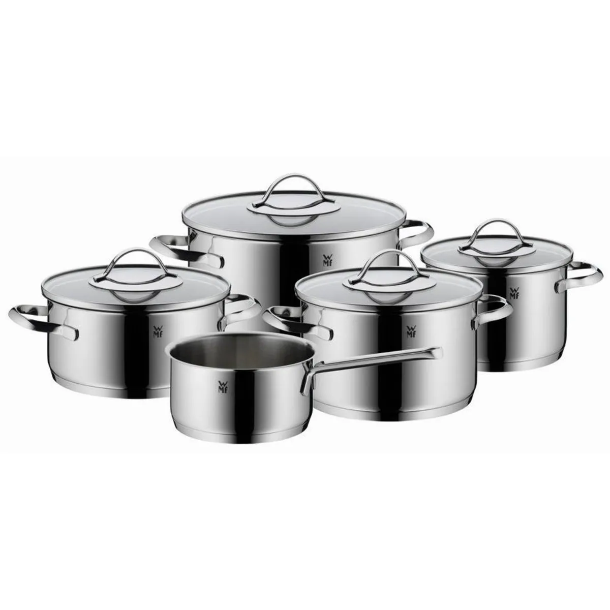 WMF Aparto Topf-Set 5-teilig, Cromargan Edelstahl, induktionsgeeignet