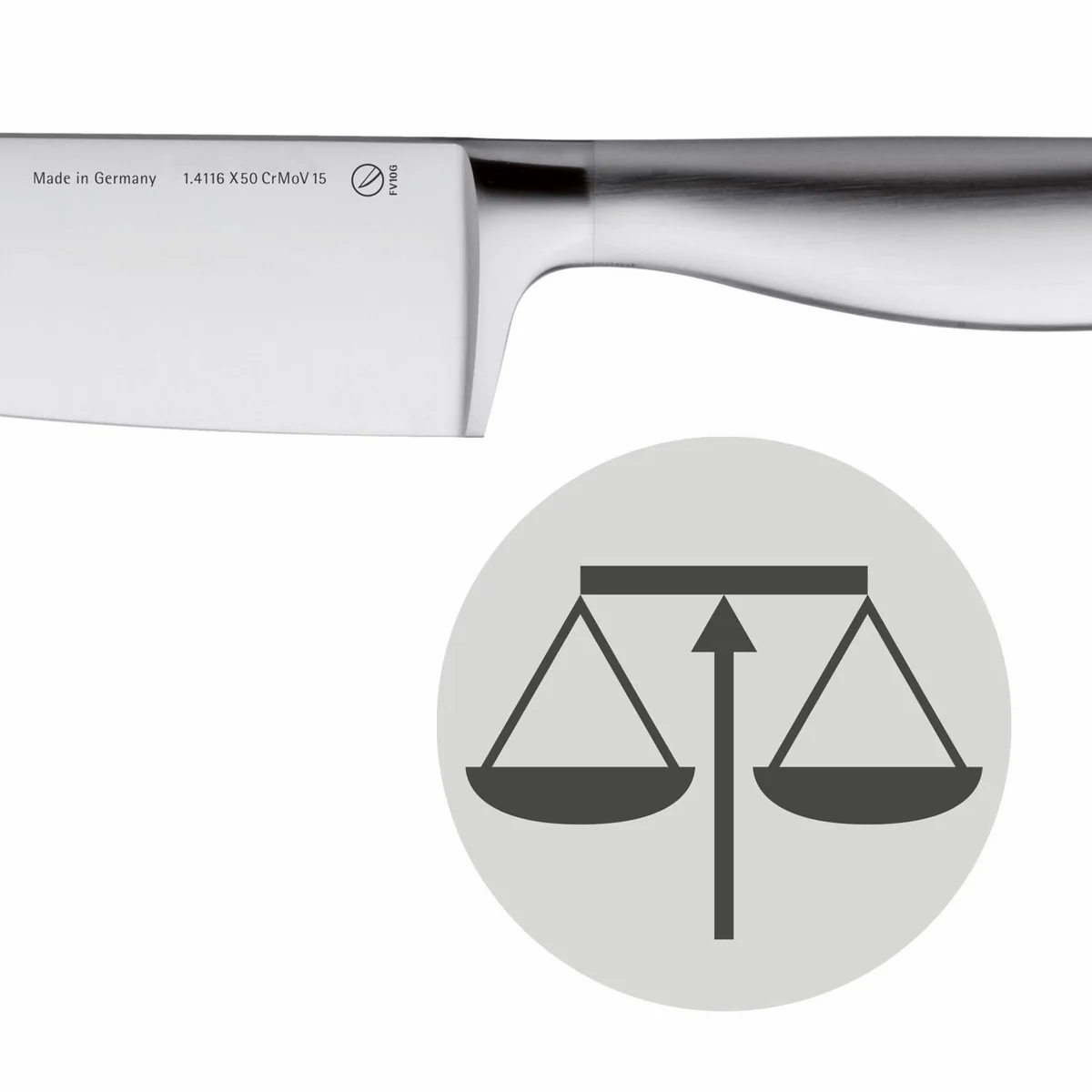 WMF Grand Gourmet Steakmesser Set, 4-teilig, ergonomischer Griff, rostfreier Klingenstahl 2