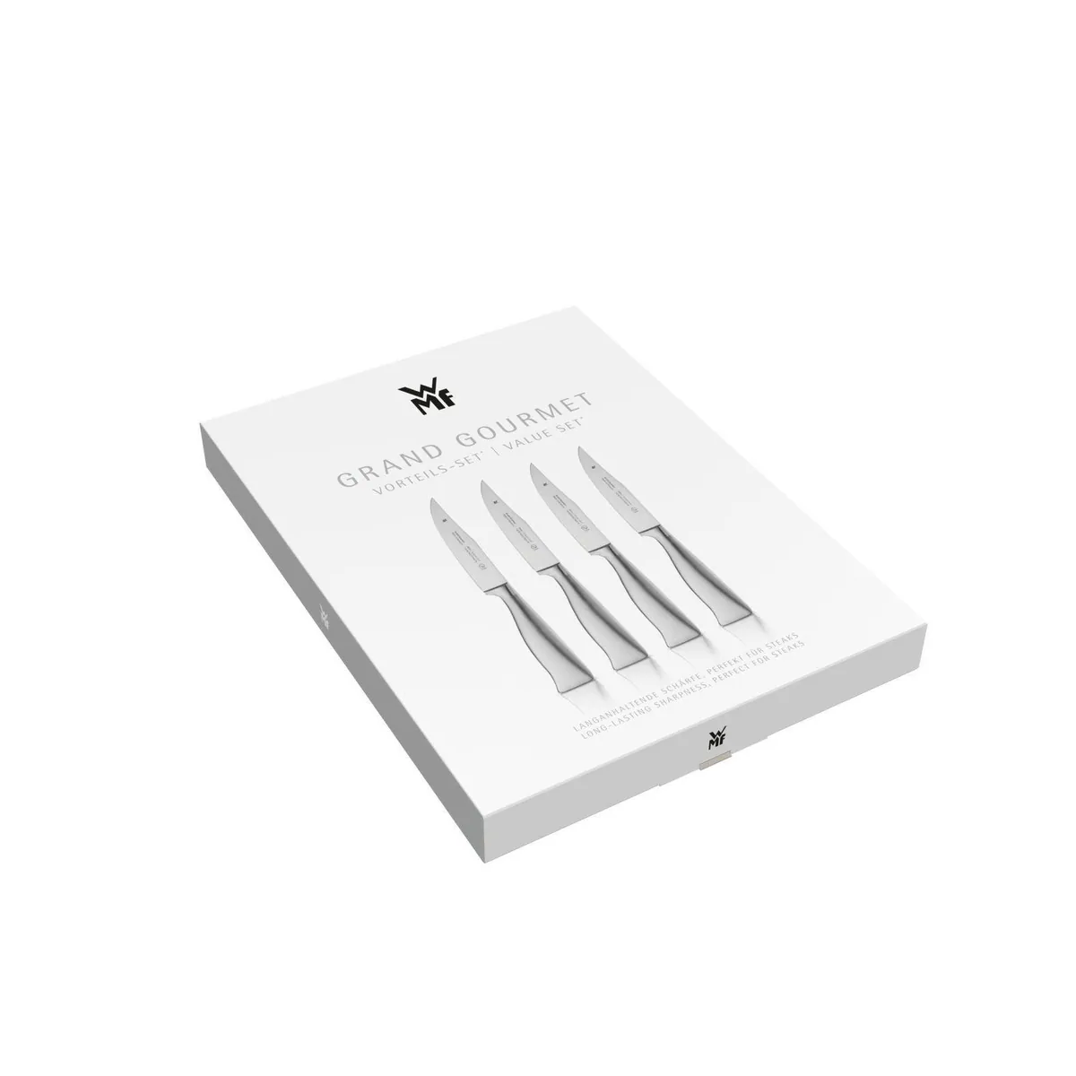 WMF Grand Gourmet Steakmesser Set, 4-teilig, ergonomischer Griff, rostfreier Klingenstahl 5