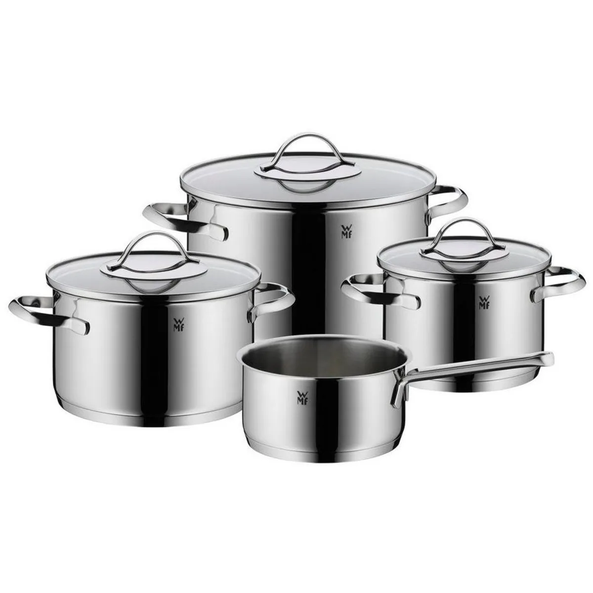 WMF Aparto Topf-Set, 4-teilig, rostfreier Cromargan Edelstahl