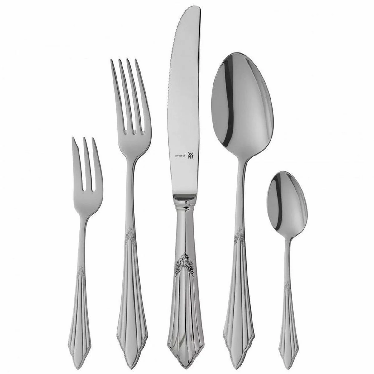 WMF Besteck-Set Fächer, 66-teilig, kratzbeständig, spülmaschinengeeignet