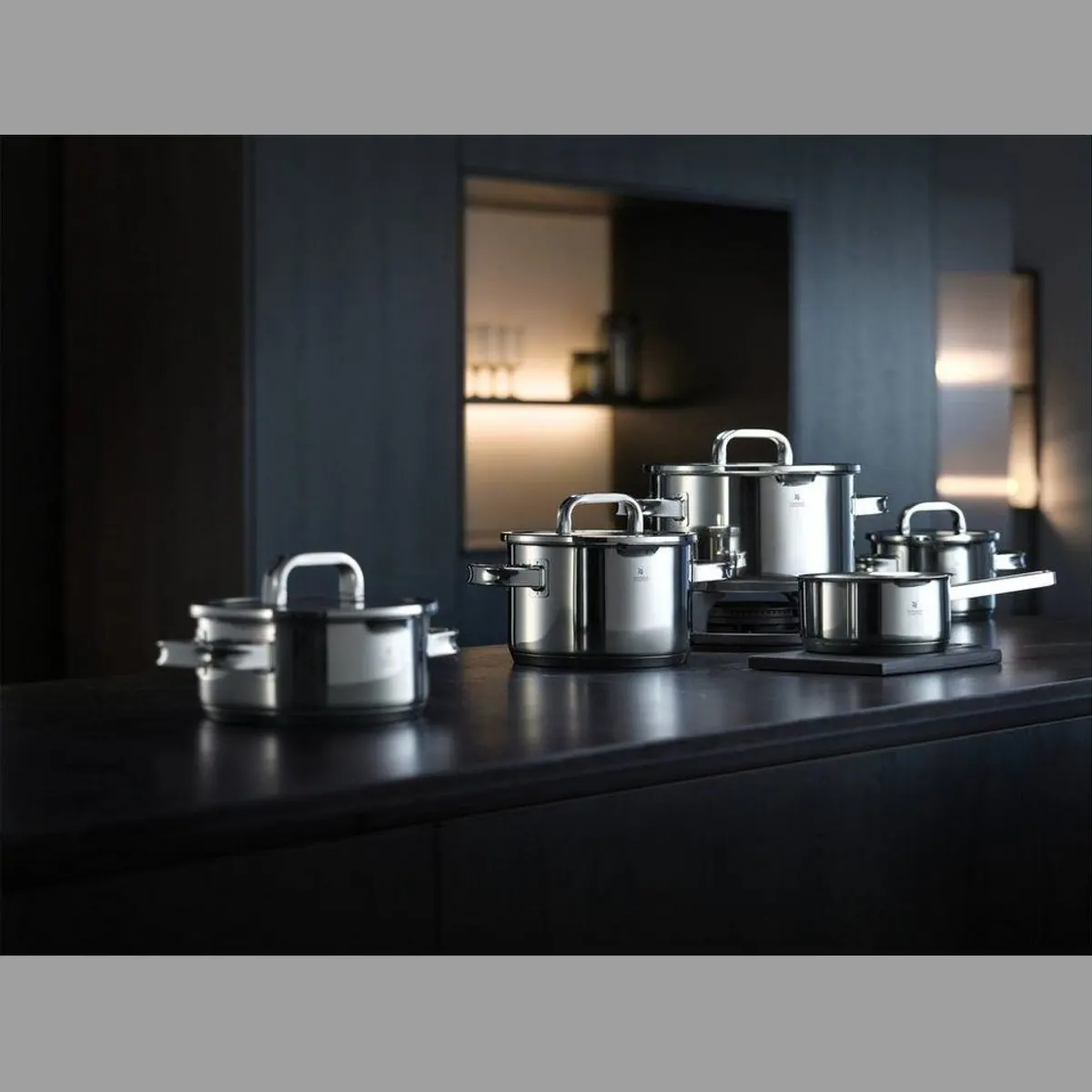 WMF Topf-Set Function 4, vielseitige Abgießfunktionen, langlebiger Cromargan Edelstahl 2