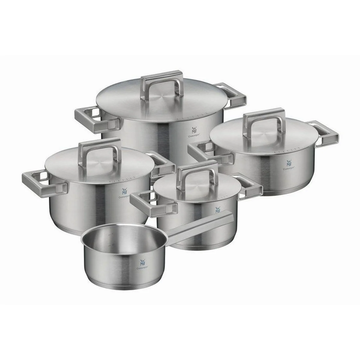 WMF Topf-Set Ultimate Cool+, 9-teilig, energiesparend, unbeschichtet, mit Innenskalierung
