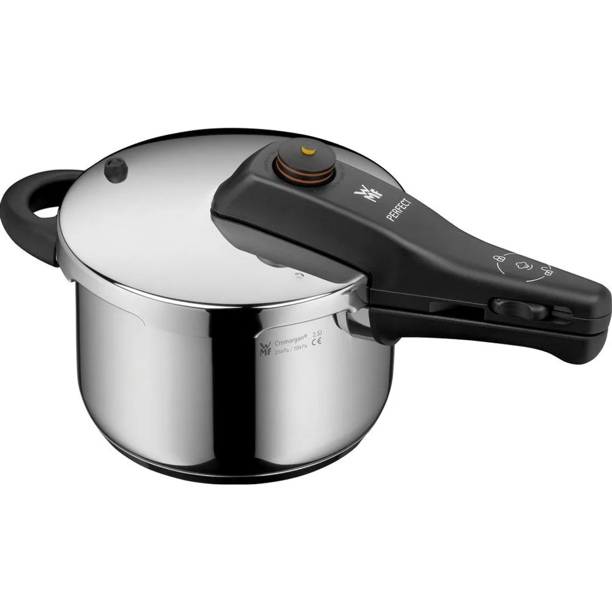 WMF Perfect Schnellkochtopf, Cromargan Edelstahl, 7-stufiges Sicherheitssystem