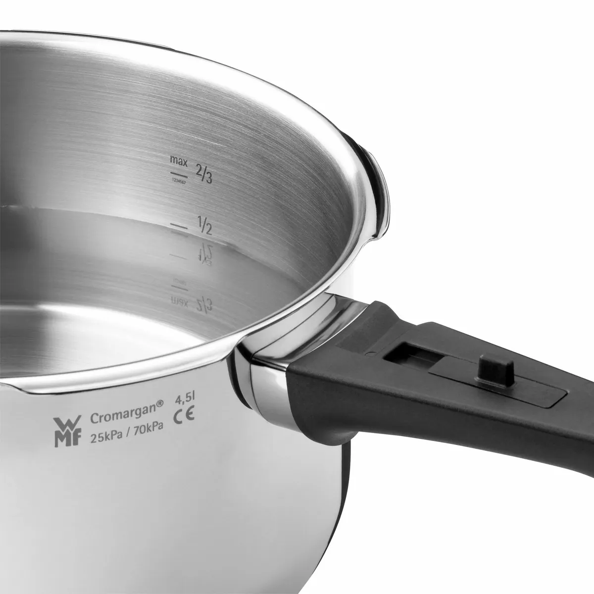 WMF Schnellkochtopf Perfect Element, 6,5 Liter, Cromargan Edelstahl — Sicherheitssystem, Induktion, TransTherm-Allherdboden 4