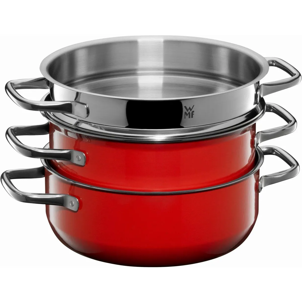 WMF Fusiontec Compact Topf-Set, 3-teilig, vielseitig und platzsparend 3