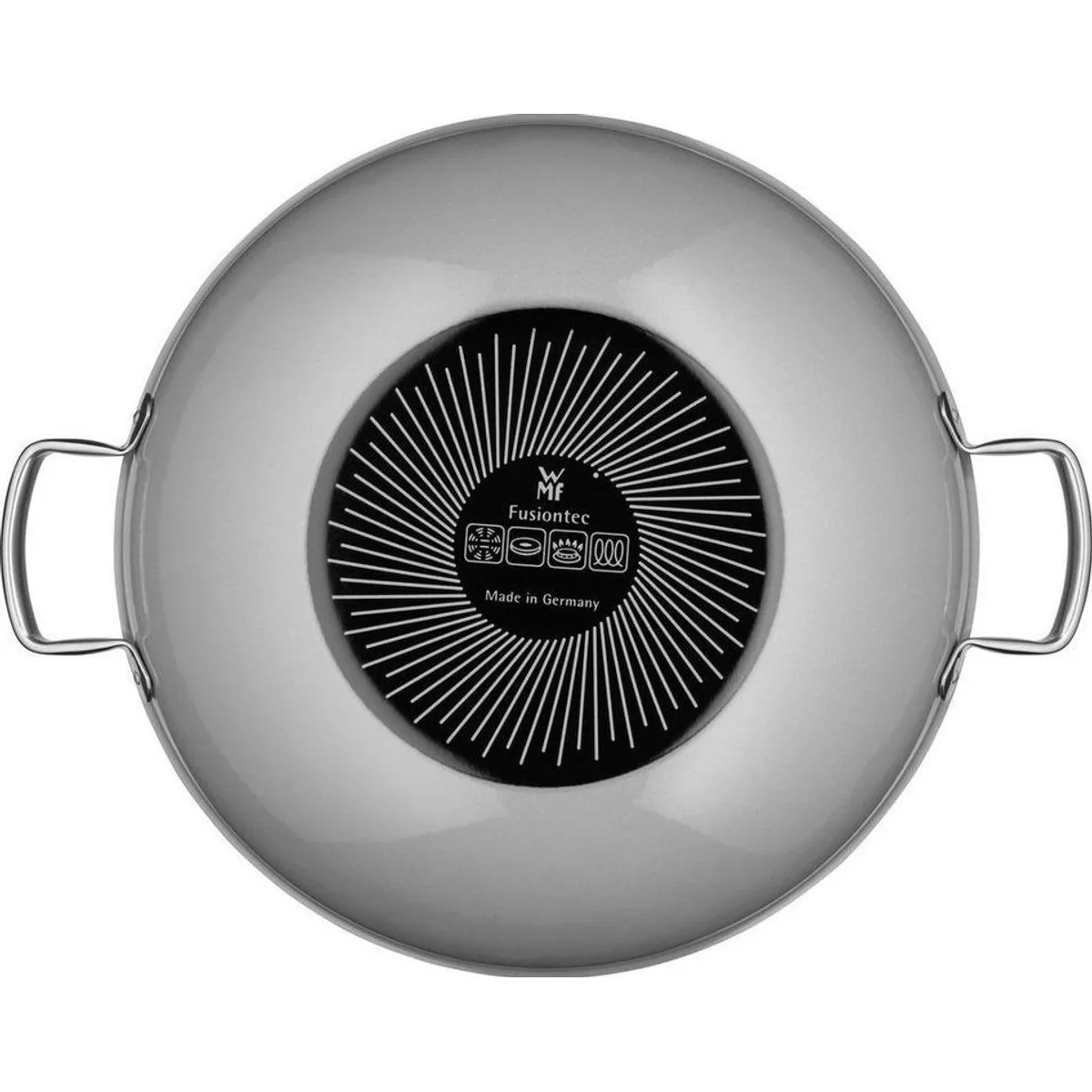 WMF Fusiontec Mineral Wok, 36 cm, hitzebeständig, kratzfest, inkl. Glasdeckel 3