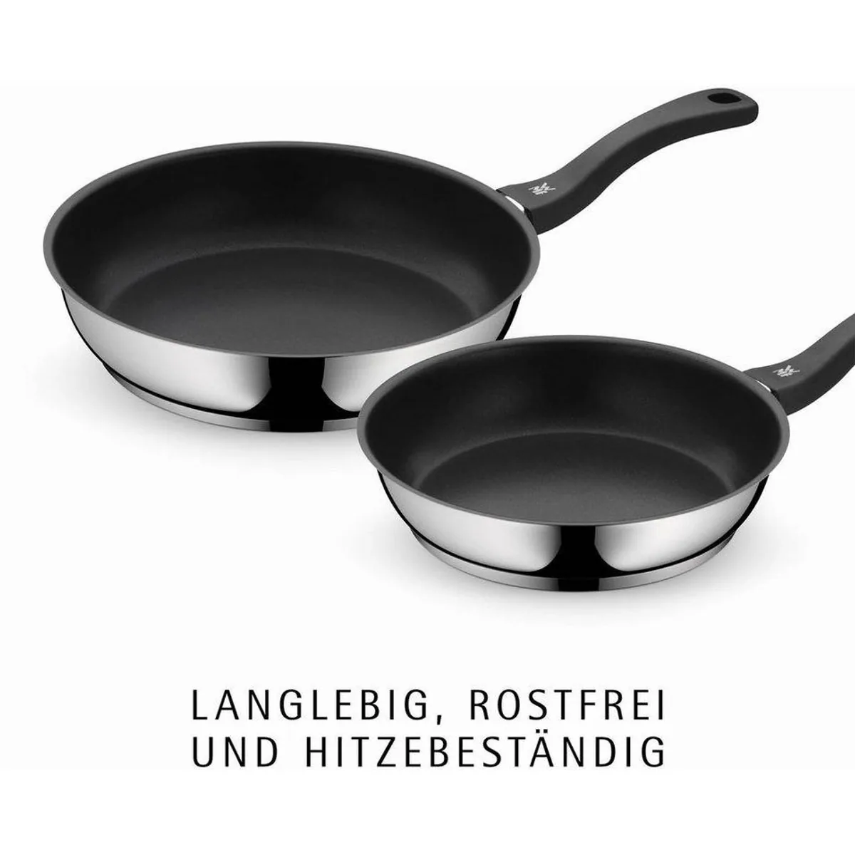 WMF Devil Pfannen-Set, 20 cm & 28 cm, Edelstahl, Antihaftbeschichtung, Induktionsgeeignet 3