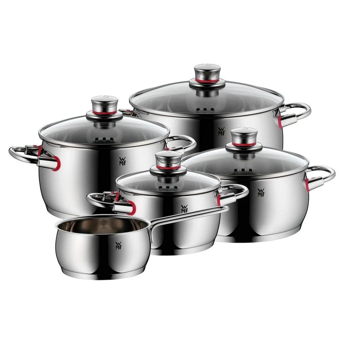 WMF Quality One Topf-Set, 5-teilig, Induktionstauglich, Cool+ Technologie