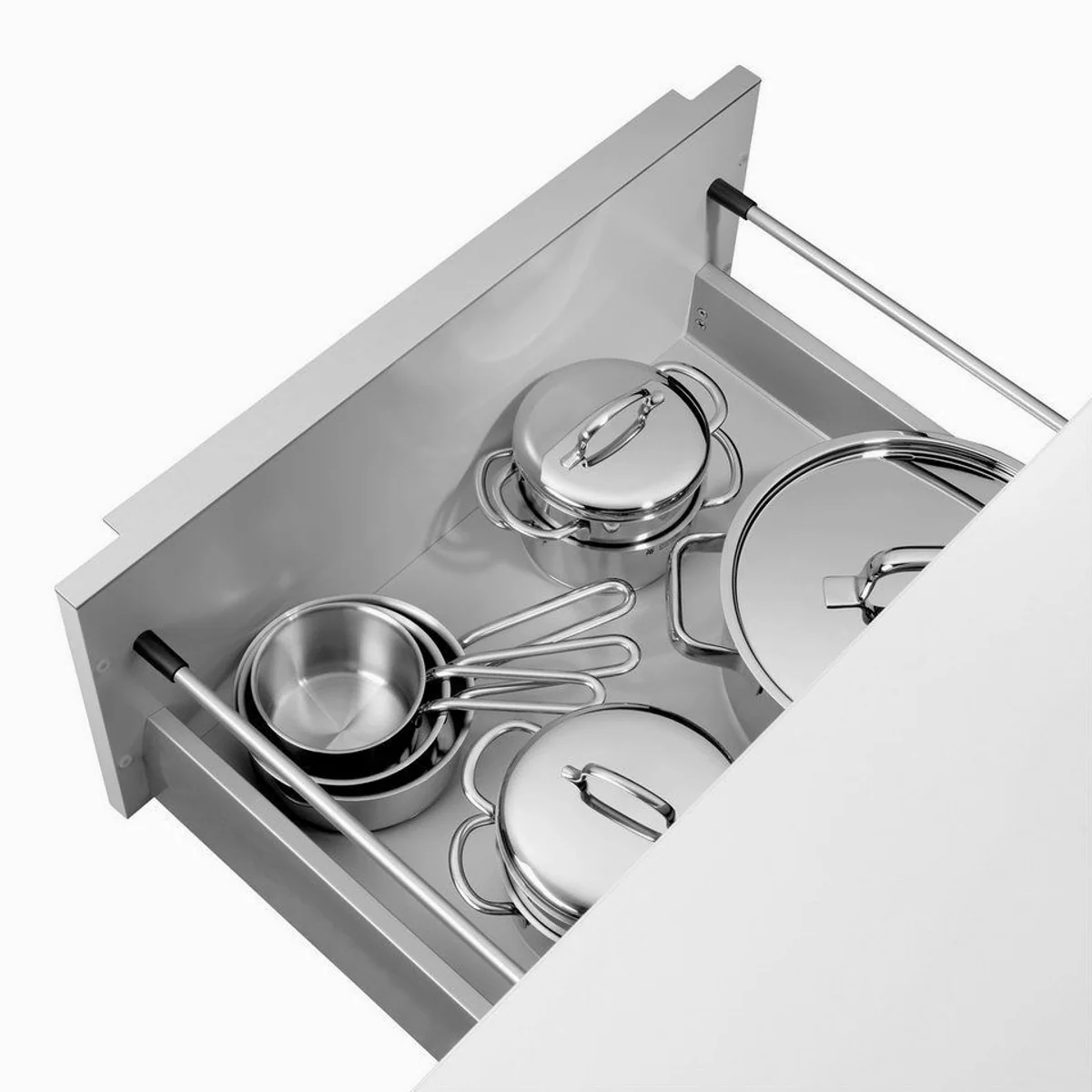 WMF Mini Topf-Set, platzsparend, energiesparendes Kochen — 9-teilig, Edelstahl rostfrei 18/10 3