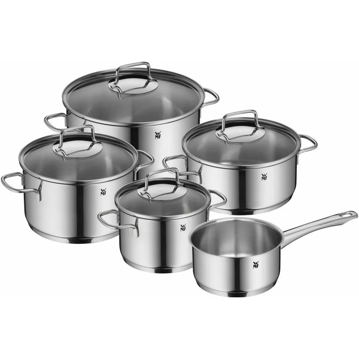 WMF Astoria Topf-Set, 5-teilig, Cromargan Edelstahl, hitzebeständig bis 250°C