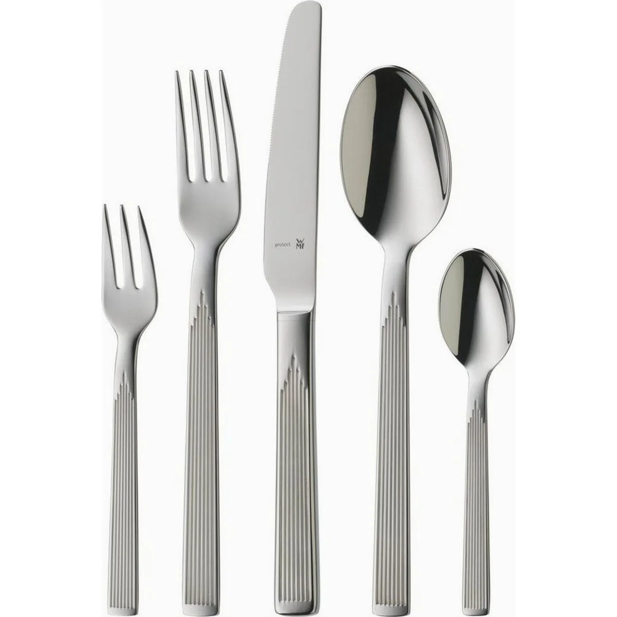 WMF Art Deco Besteck-Set, 30-teilig, edle Optik, spülmaschinenfest, kratzresistent 2
