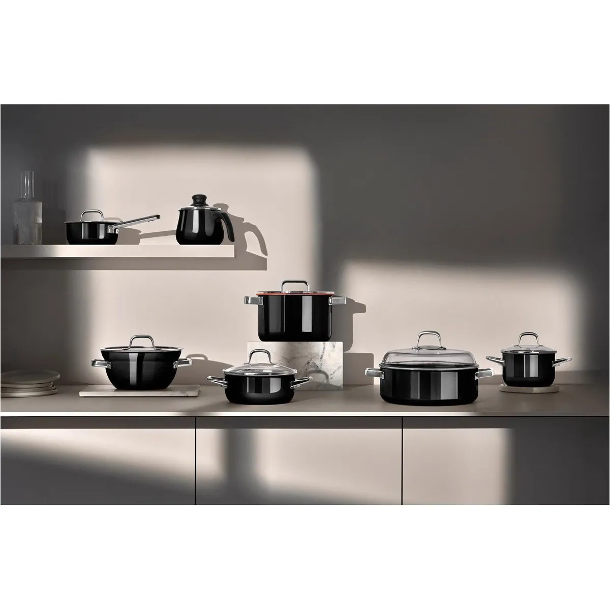 WMF Fusiontec Essential Pro Topf-Set, 7-teilig, kratzfest & wärmereduzierende Hohlgriffe 5