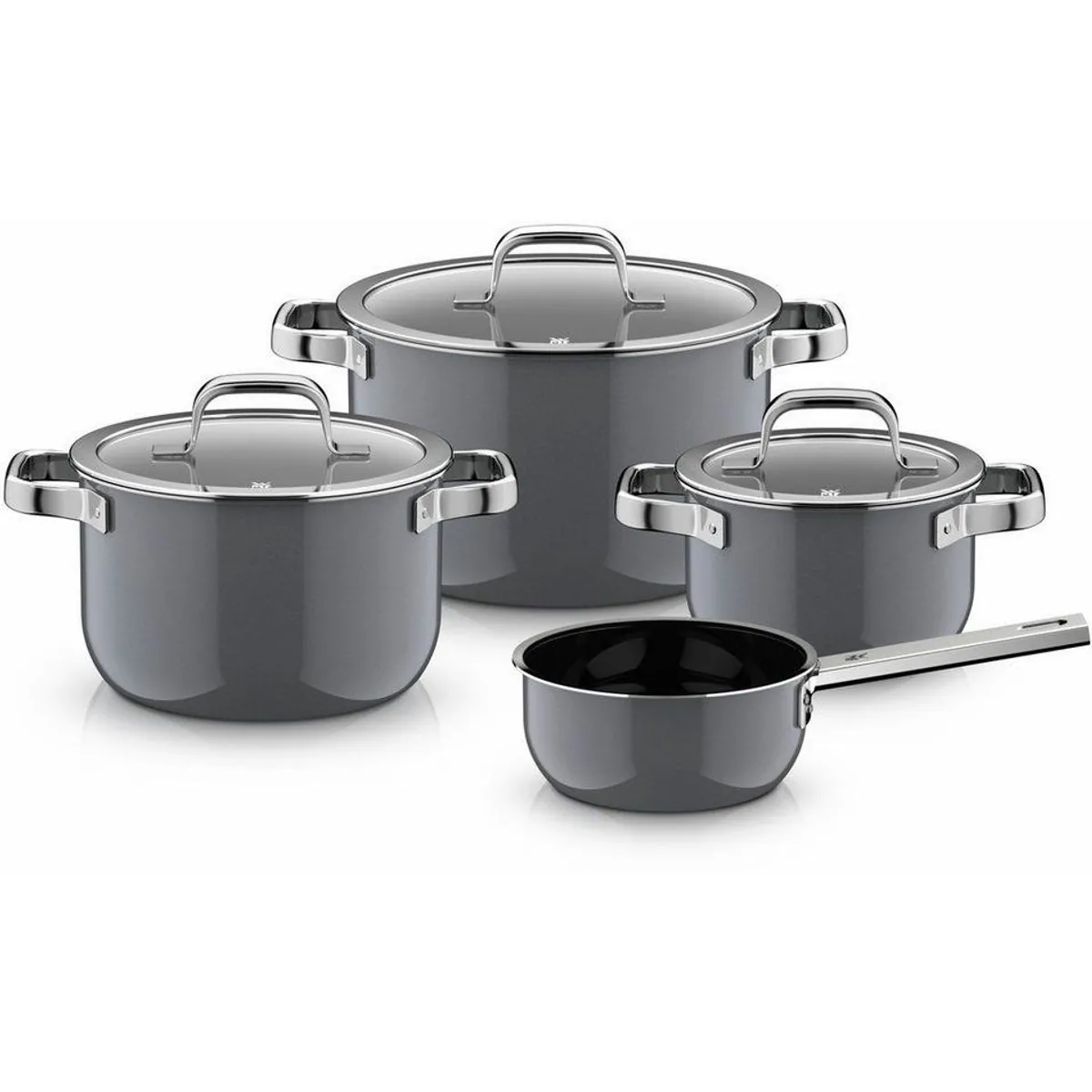 WMF Fusiontec Mineral Pro Topf-Set, 4-teilig, kratzfest und vielseitig