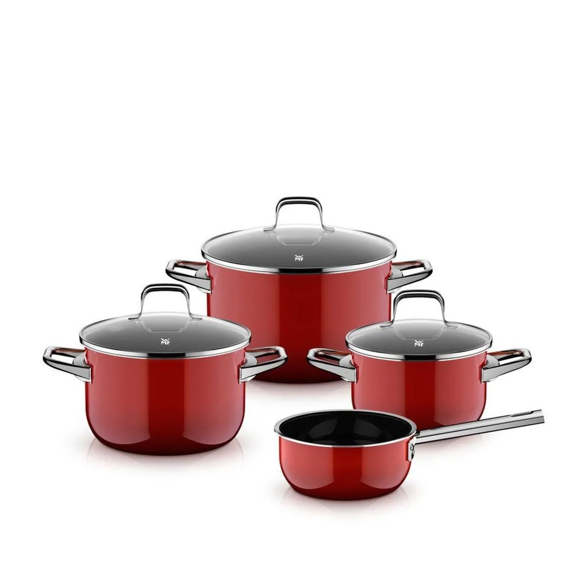 WMF Fusiontec Essential Pro Topf-Set, 7-teilig, kratzfest, wärmereduzierende Hohlgriffe