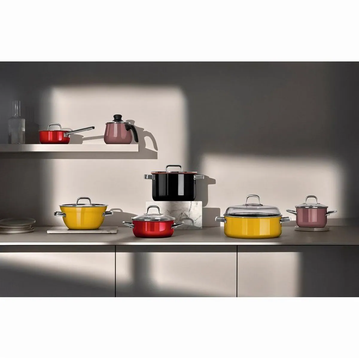 WMF Fusiontec Essential Pro Topf-Set, 7-teilig, kratzfest, wärmereduzierende Hohlgriffe 5
