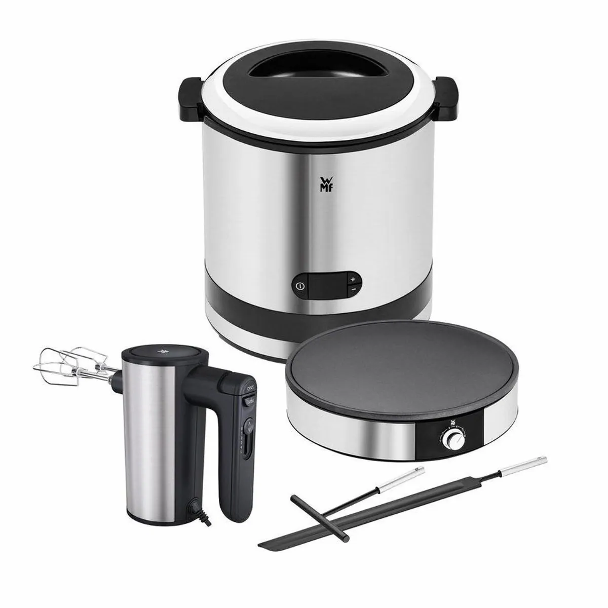 WMF Eismaschine 3in1, platzsparend, 300 ml Gefrierbehälter, LC-Display mit Countdown