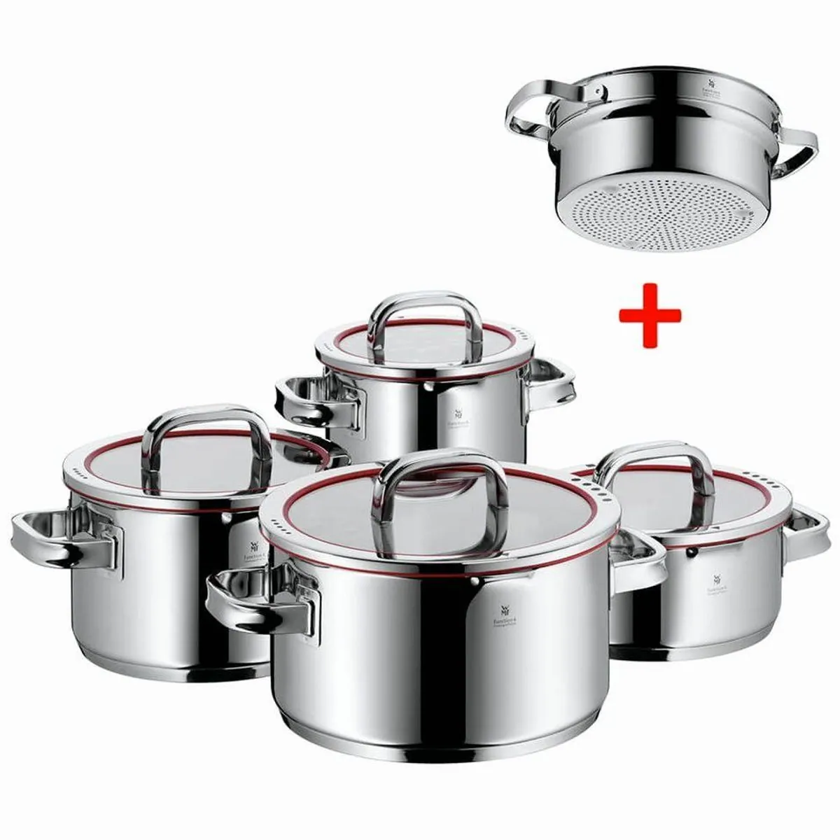WMF Topfset Function 4, 4-teilig mit Dämpfer, vielseitig und funktional