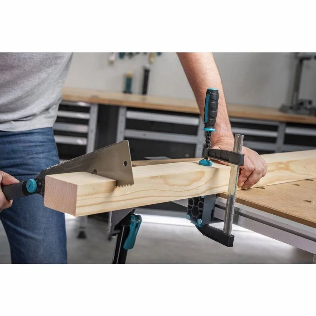 Wolfcraft SC 80-150 Schraubzwinge, 270 kg Spannkraft, ergonomischer Griff 2