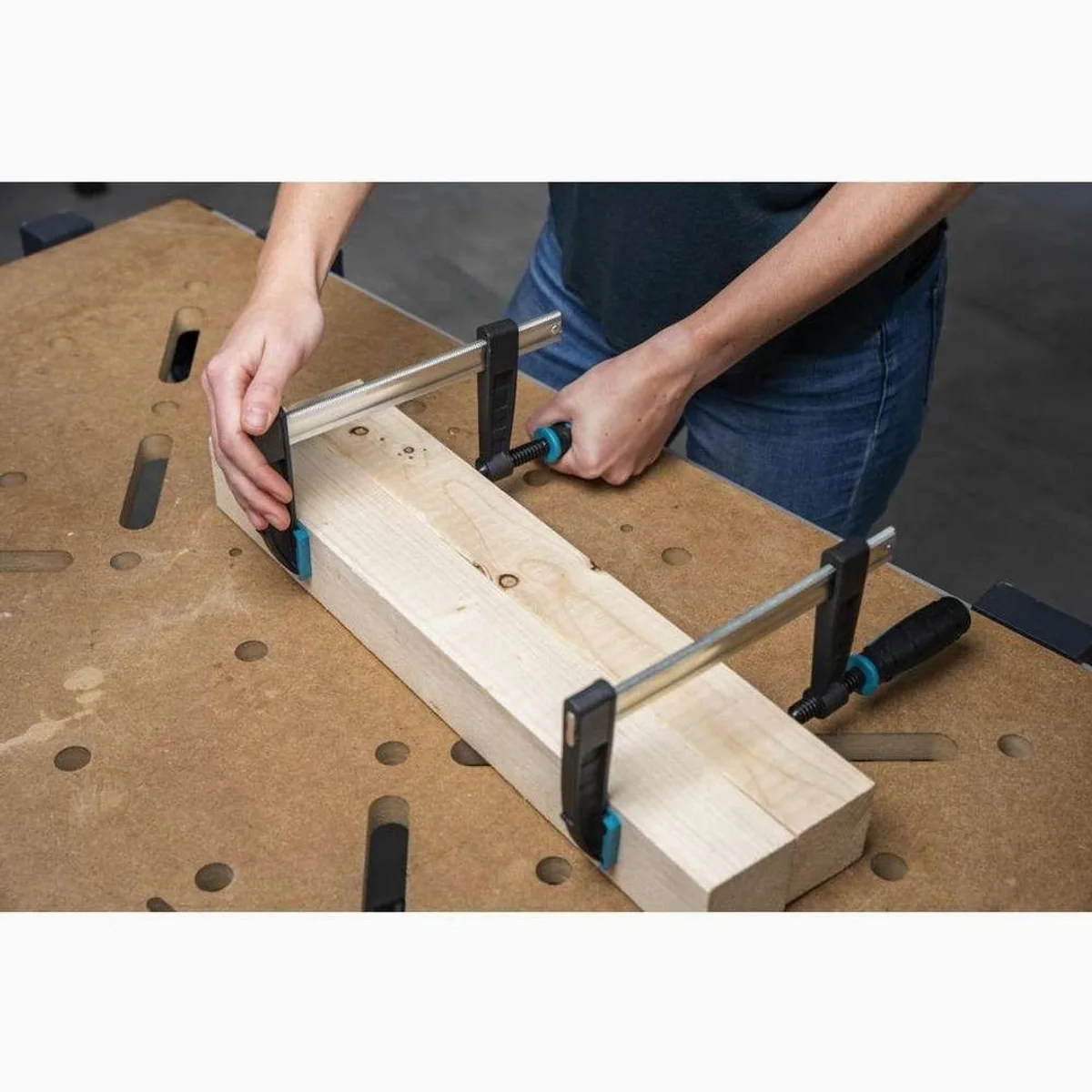 Wolfcraft SC 80-150 Schraubzwinge, 270 kg Spannkraft, ergonomischer Griff 3