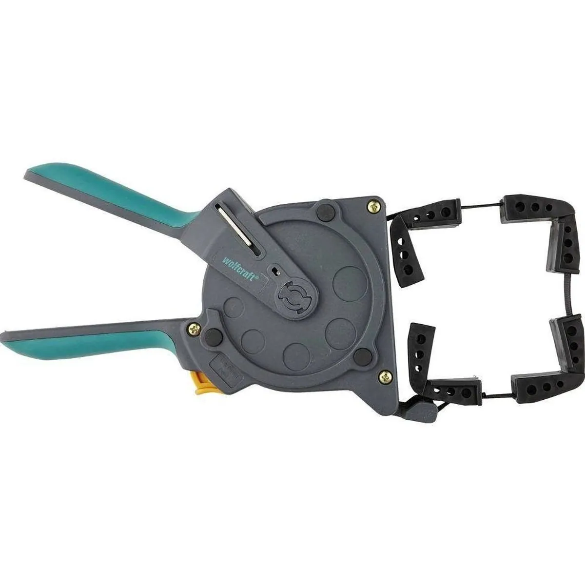 Wolfcraft Einhandzwinge, ergonomischer Griff, stufenlose Zugkraft bis 50 kg
