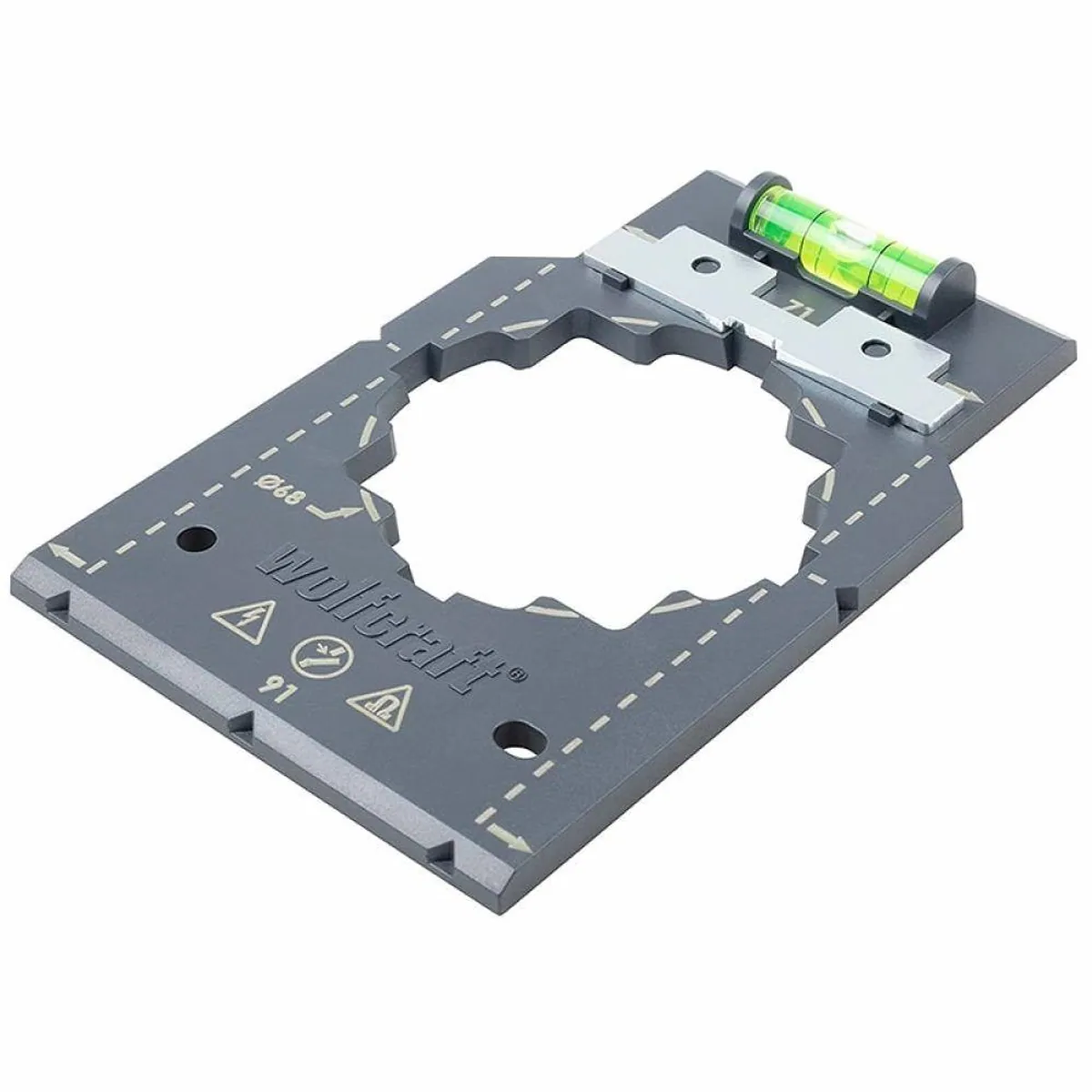 Wolfcraft Markier- und Ausrichtschablone, präzise Ausrichtung, robuste Konstruktion