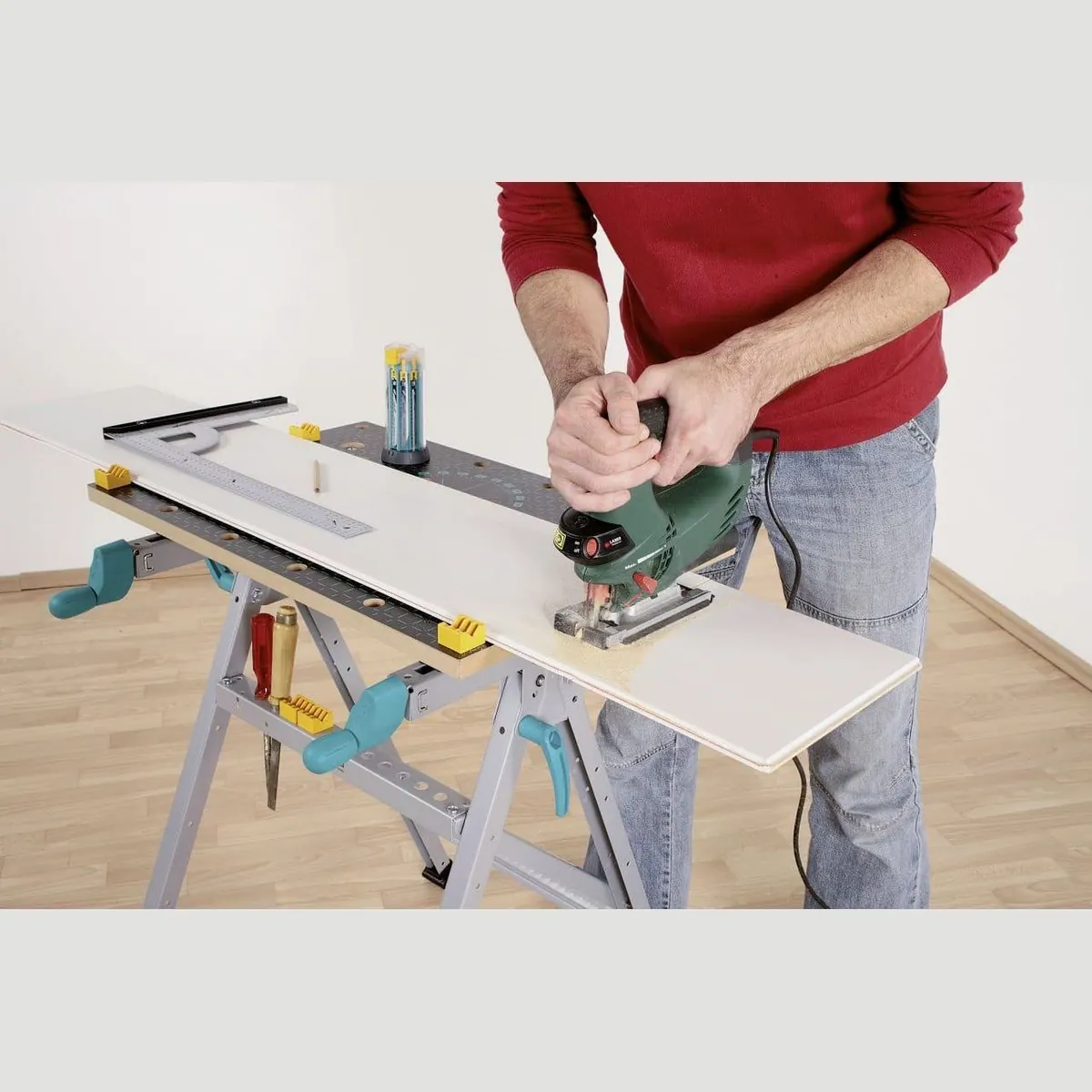 Wolfcraft Spanntisch Master 200, stabil, platzsparend, vielseitig einsetzbar 2