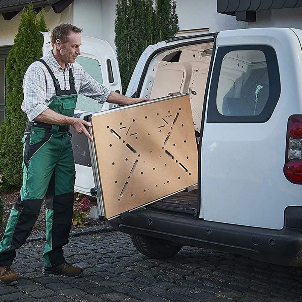 Wolfcraft MASTER work 1600 Werkbank, mobil, klappbar, vielseitig einsetzbar 3