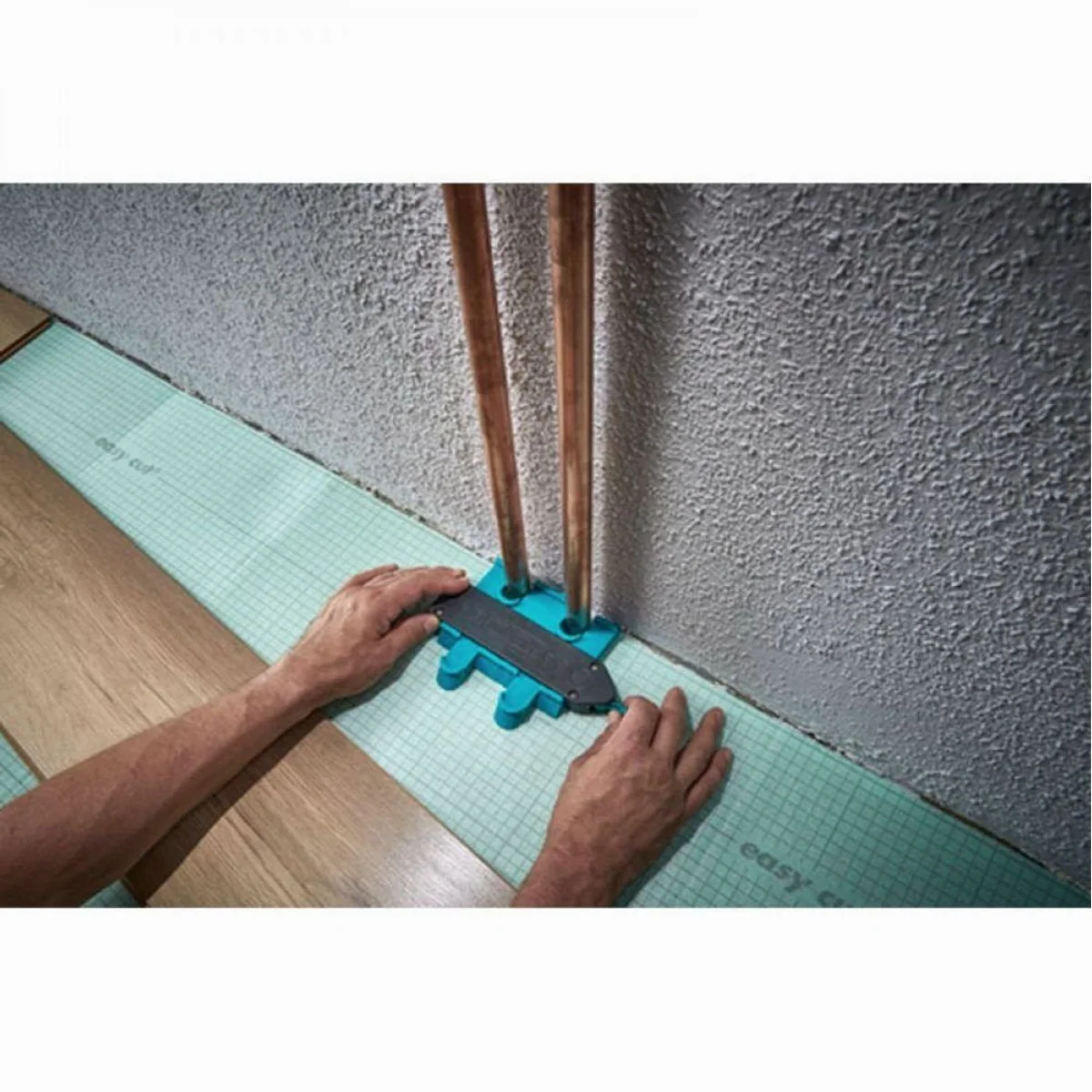 Wolfcraft Laminat- und Designboden Einpass Set, präzises Messen, einfache Handhabung, vielseitig einsetzbar 3