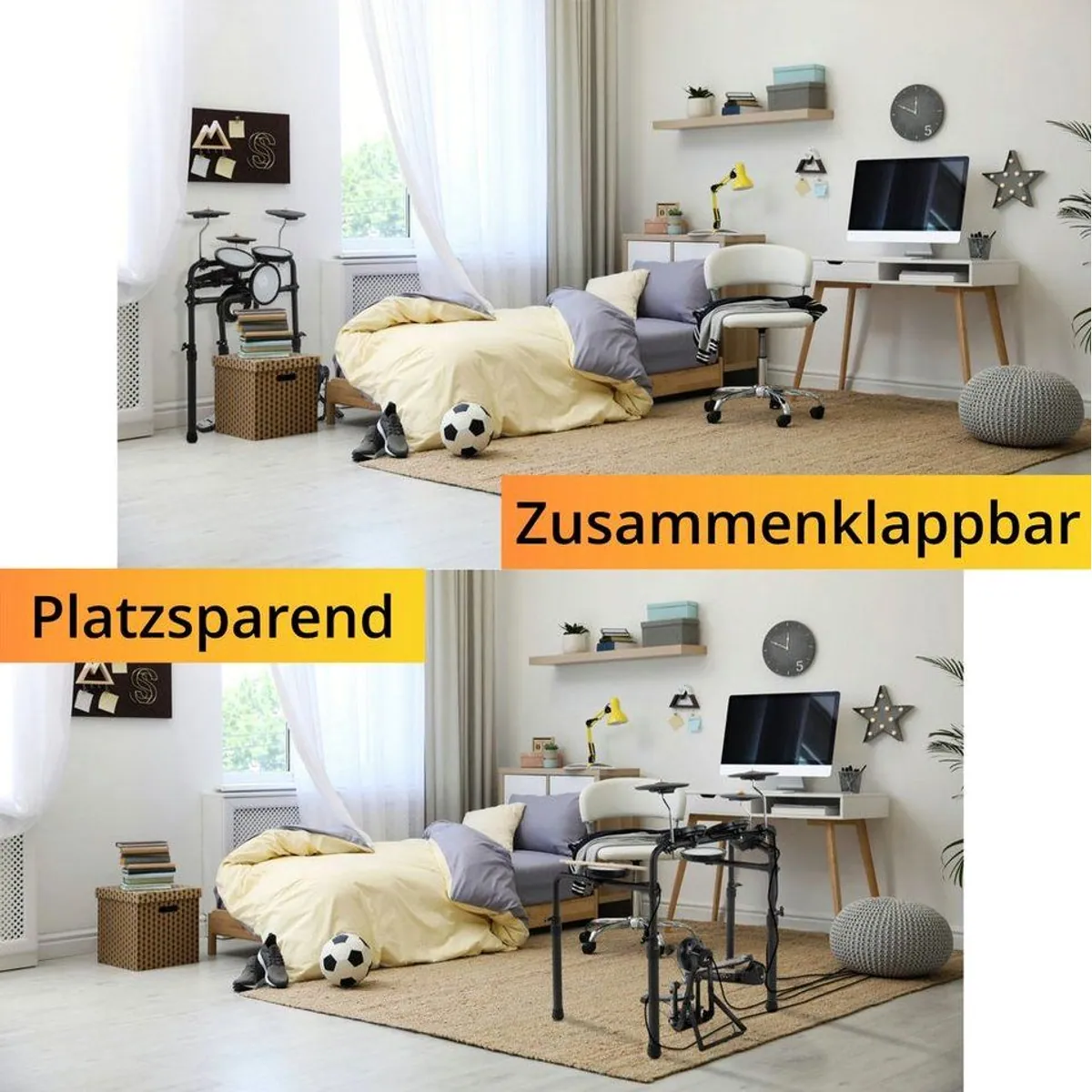 XDrum DD-250P E-Drum Kit, platzsparend, Bluetooth, 12 Presetkits — ideal für Kinder und Einsteiger 4