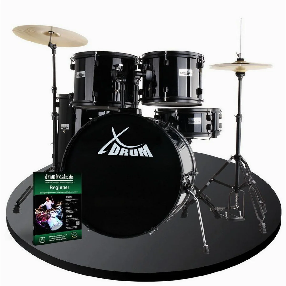 XDrum Schlagzeug Rookie 22" Fusion, Komplettset mit Hocker & Drumsticks