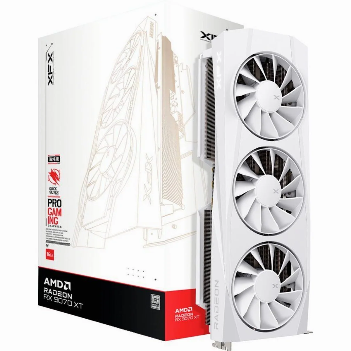 XFX Radeon RX 9070 XT Quicksilver, 16 GB GDDR6, für 4K und 1440p Gaming