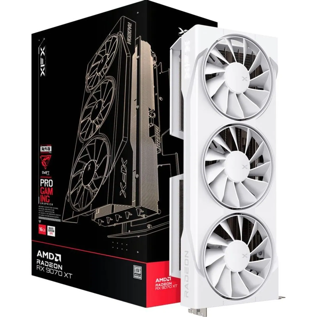 XFX Radeon RX 9070 XT Swift, 16 GB GDDR6, 4K Gaming und effiziente Leistung