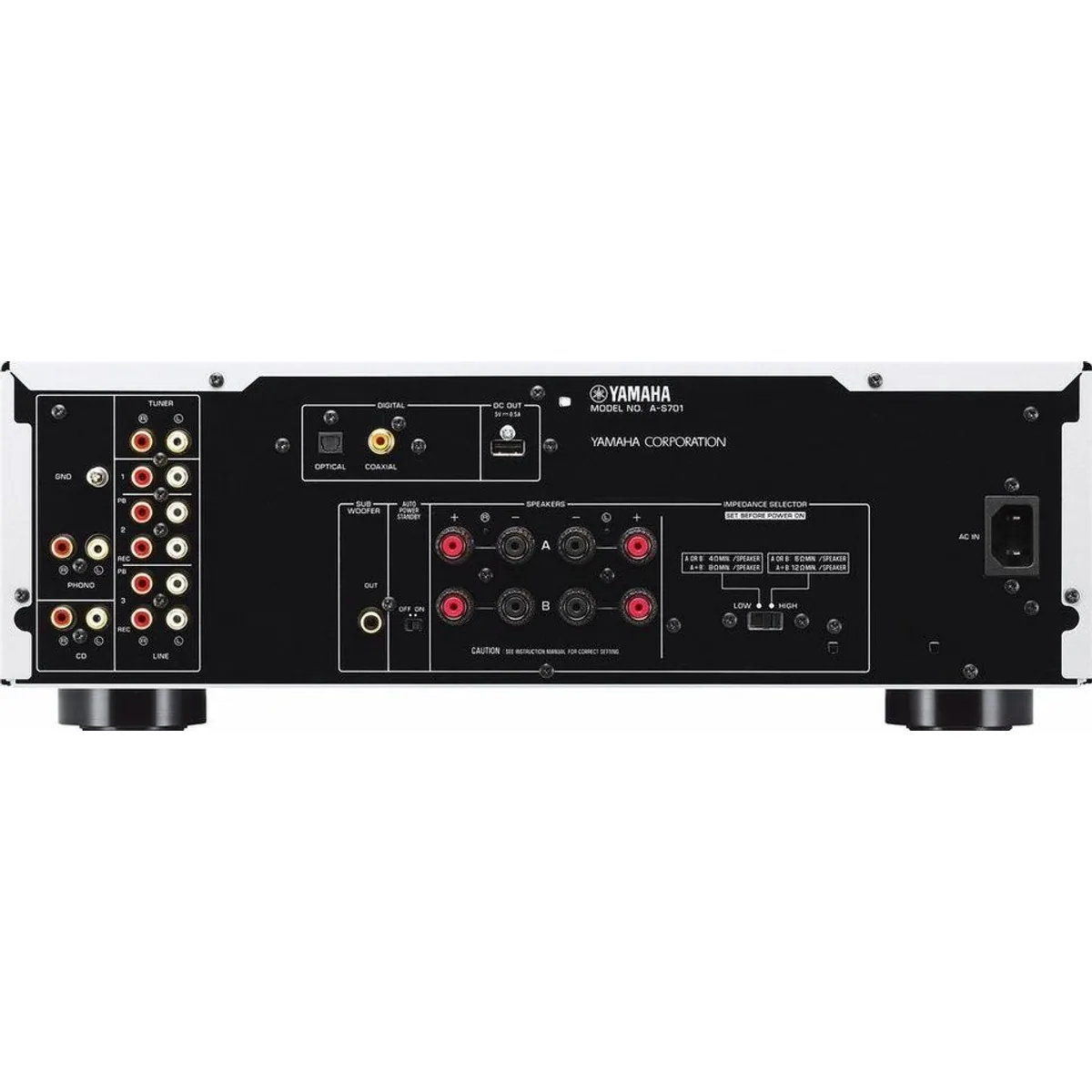 Yamaha A-S701 Verstärker, 2-Kanal, 200 W Leistung — ideal für HiFi-Anlagen 2