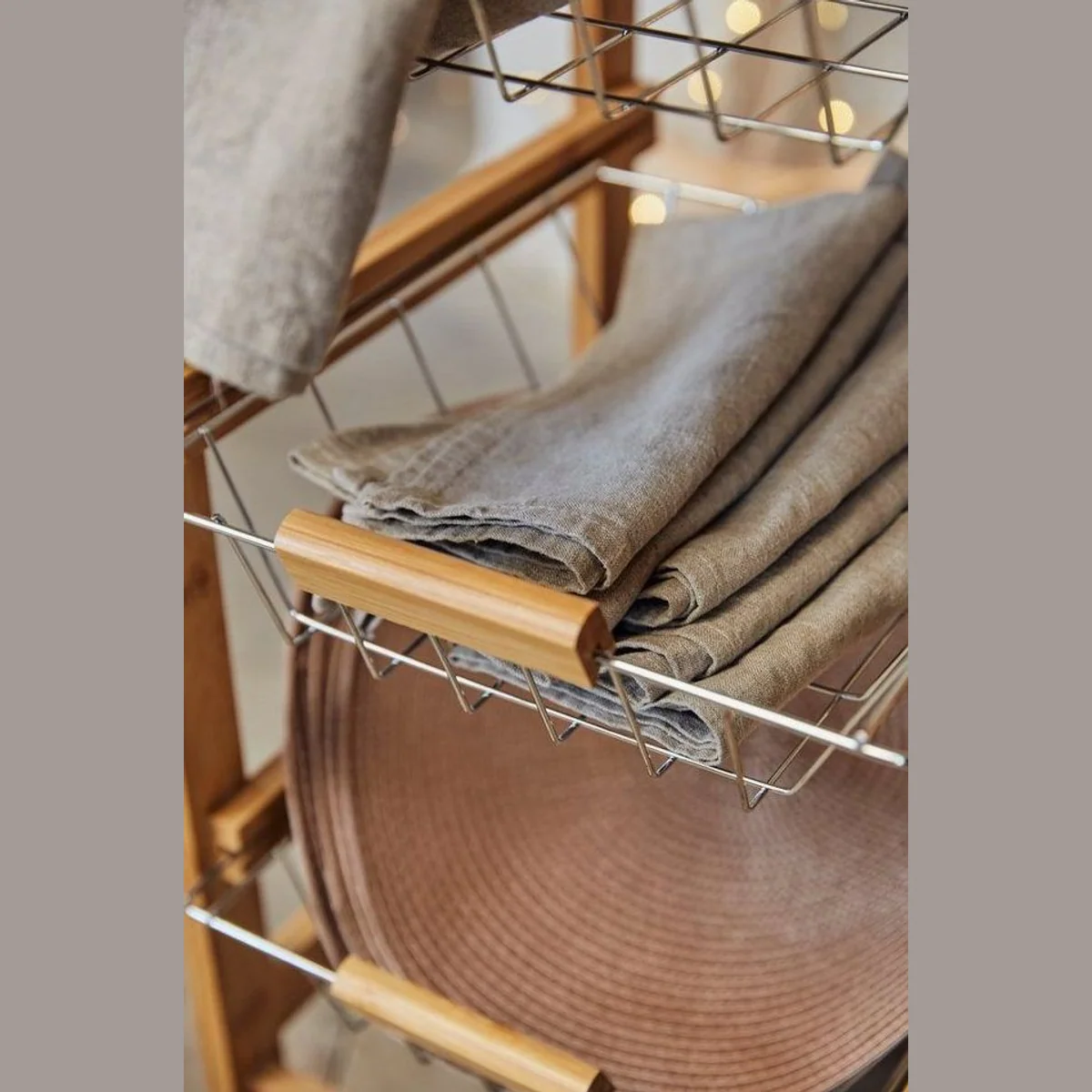Zeller Küchenwagen Bamboo, praktische Ablage und Mobilität — edles Design, viel Stauraum, einfache Montage 5