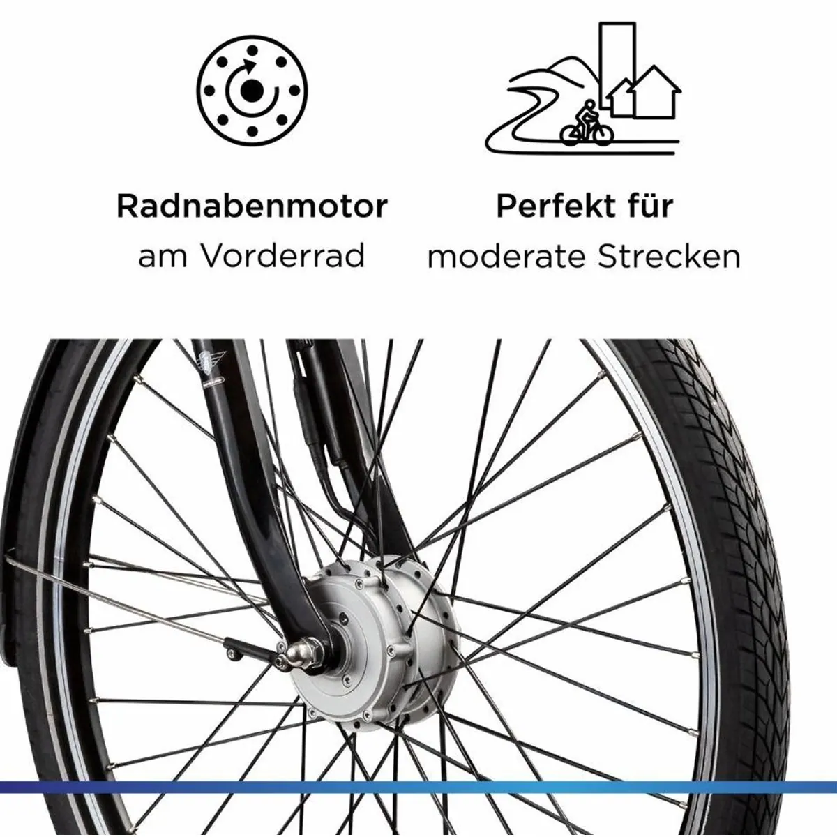 Zündapp Z517 E-Bike Cityrad, 7-Gang Nabenschaltung, 531 Wh Akku — ideal für Stadtfahrten 5