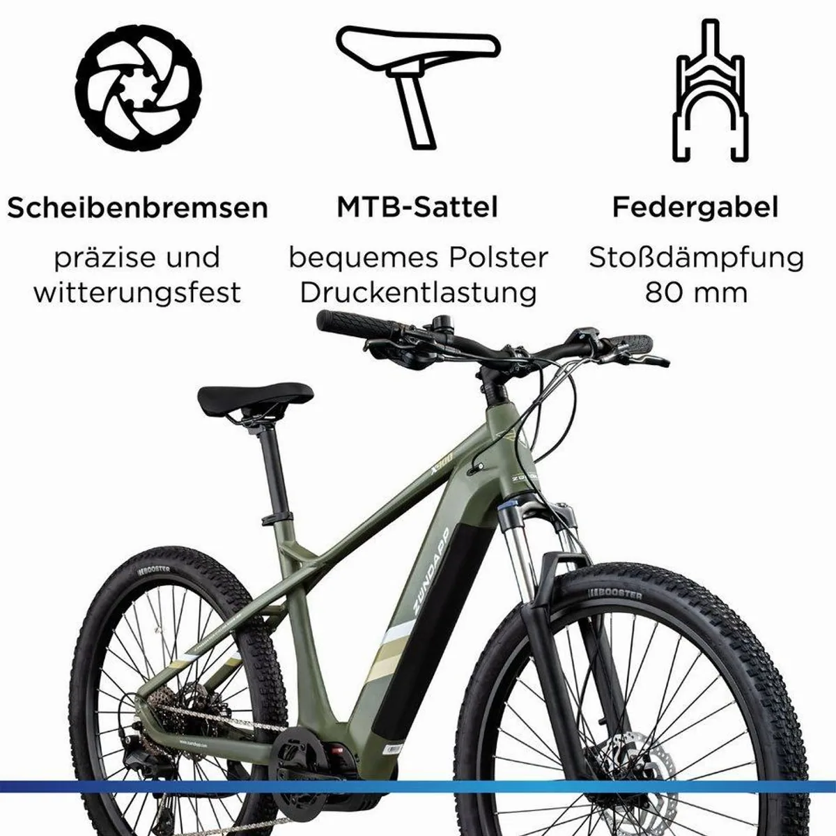 Zündapp X900 E-Mountainbike, 10 Gang Shimano Cues, 733 Wh Akku, Mittelmotor 4